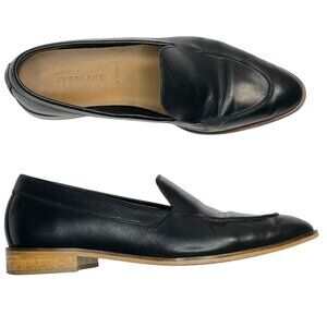 Everlane The Modern Loafer Leather Almond Toe Preppy Classic Slip On Black 9